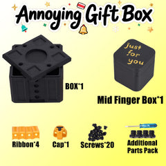 CGXRDK Annoying Gift Box glows in the dark for nighttime surprises.