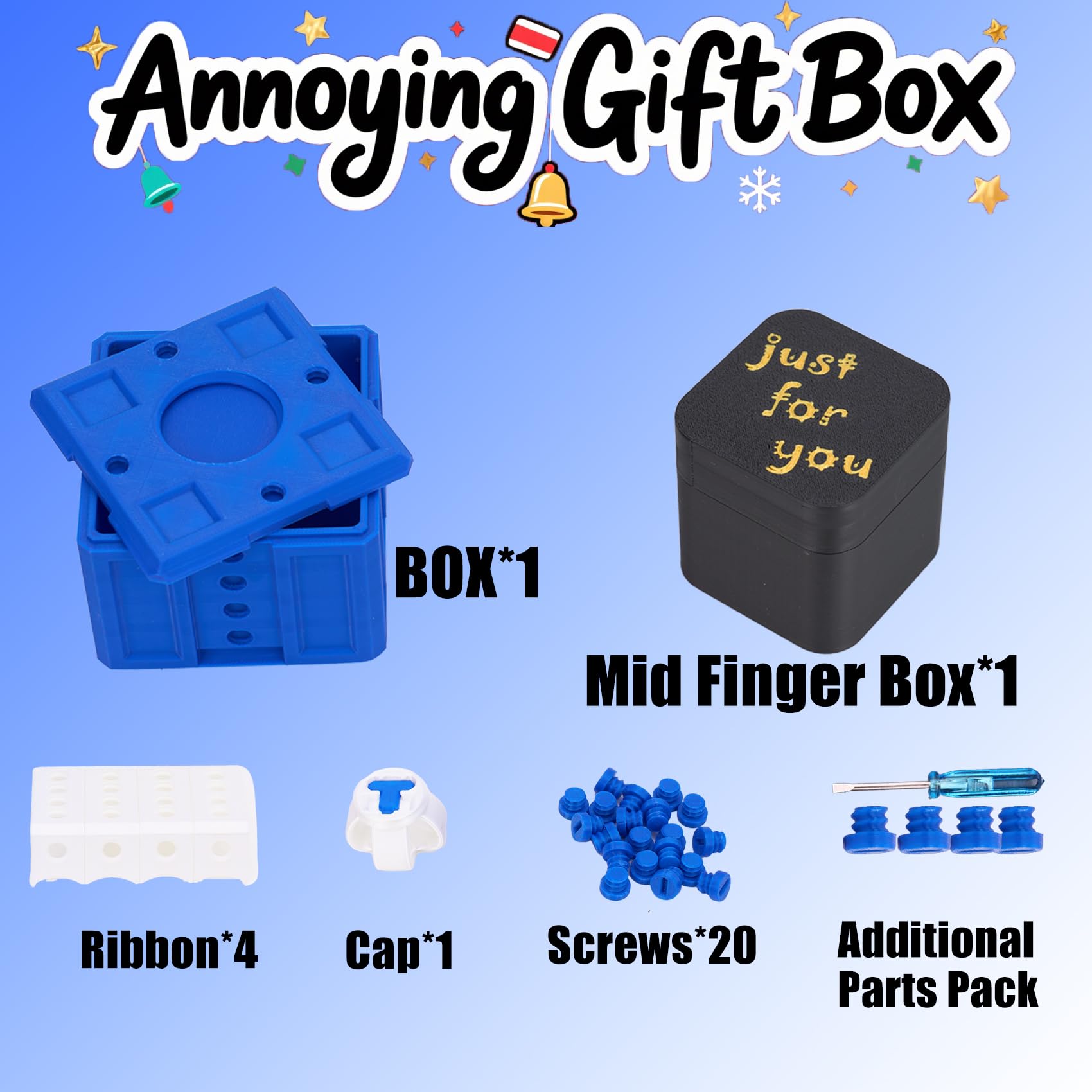 CGXRDK Annoying Gift Box inside finger pop—hidden moment for memorable pranks.