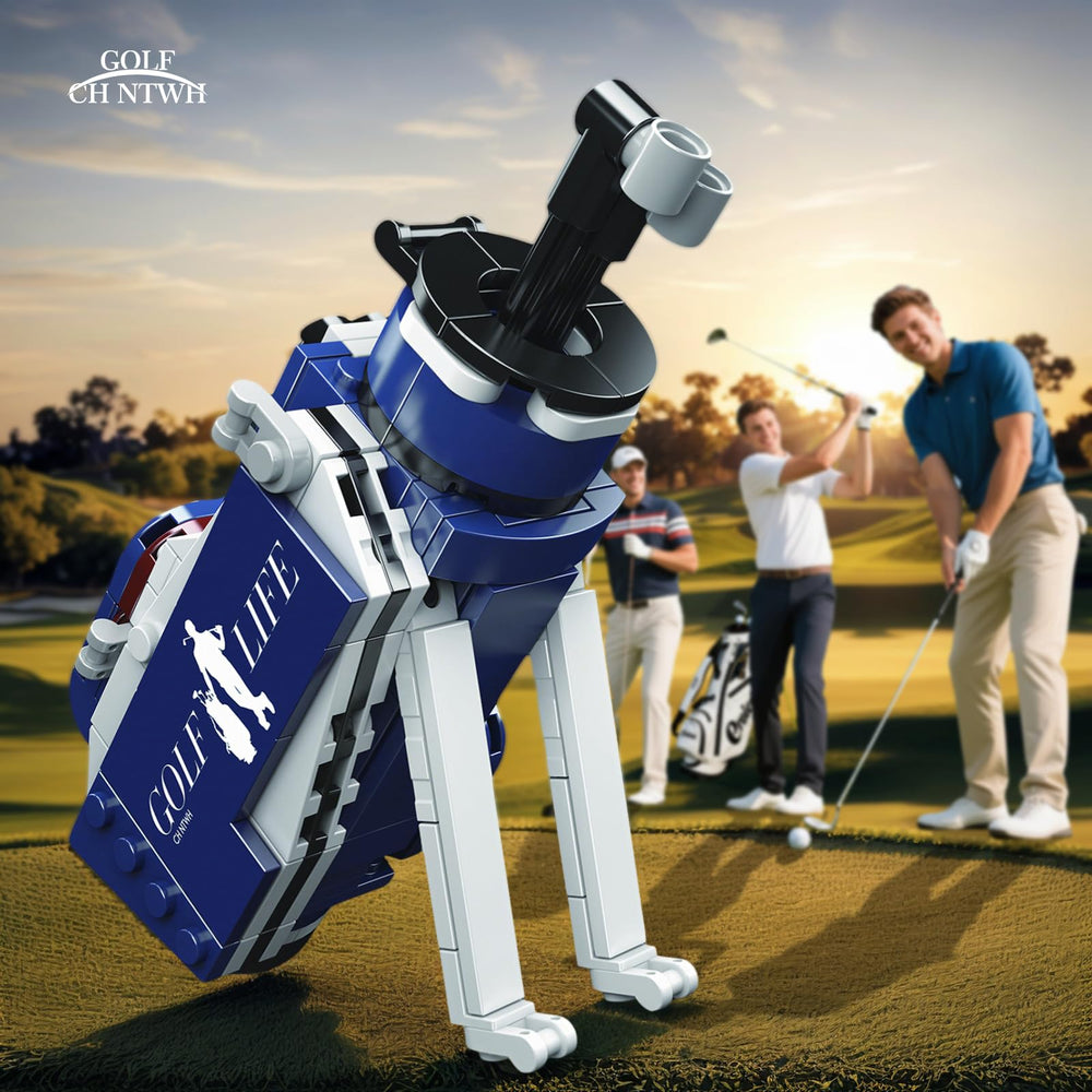 CH NTWH Golf Bag Toy Building Set american-flag emblem adds bold collectible charm