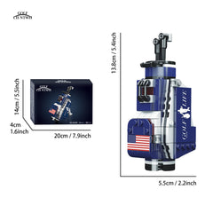 CH NTWH Golf Bag Toy Building Set club-detail close-up reveals realistic golf clubs