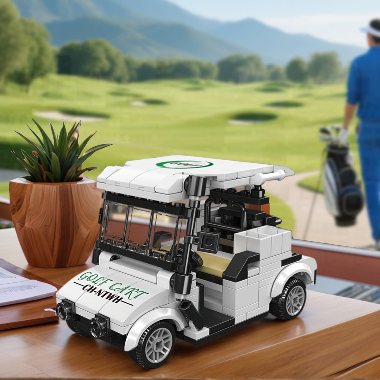 CH NTWH golf cart model red front view highlights compact design and display charm