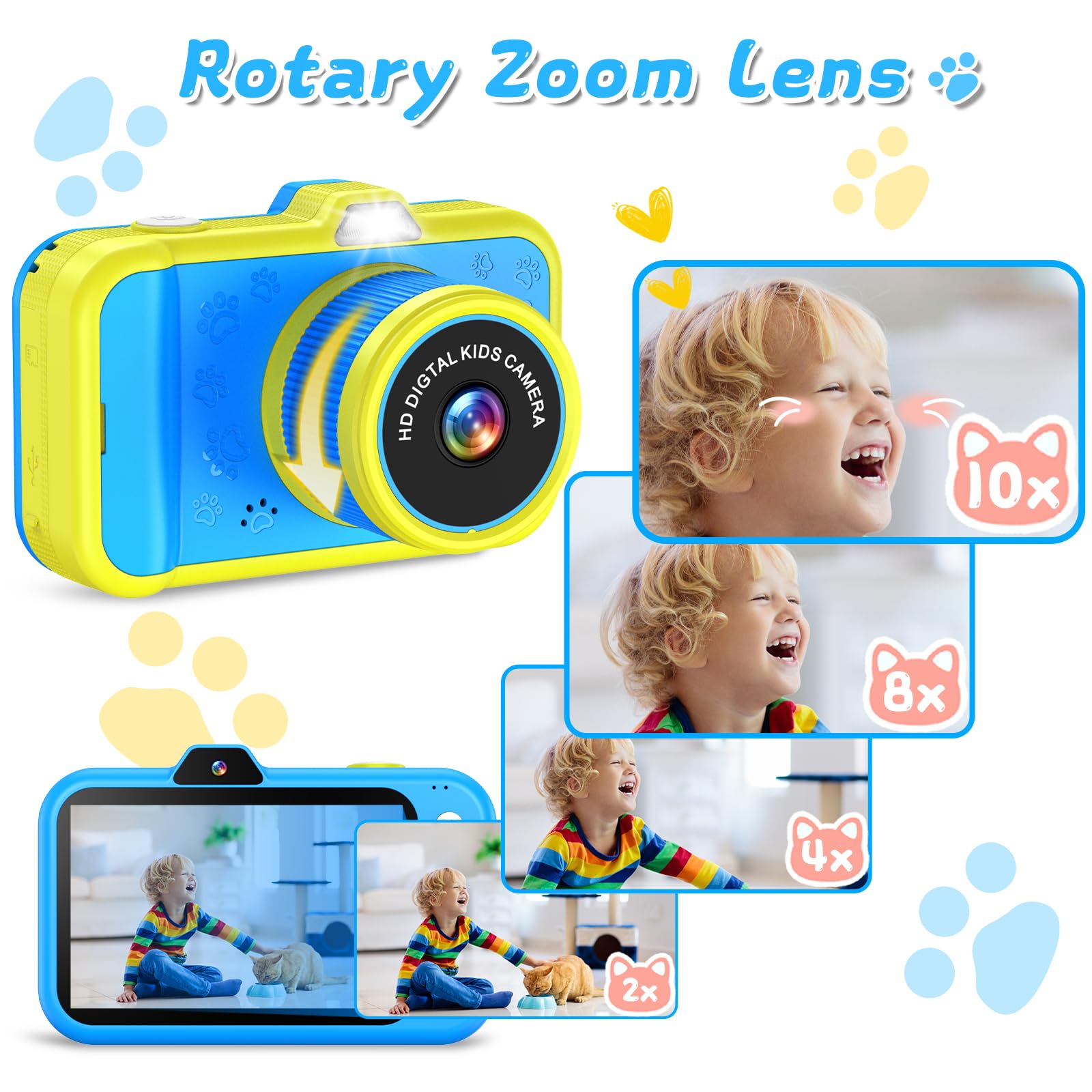 CHAKEYAKE 3-5-inch HD screen provides clear viewing for kids