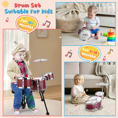 CHADRIGIVS included stool provides comfy seating for young musicians.