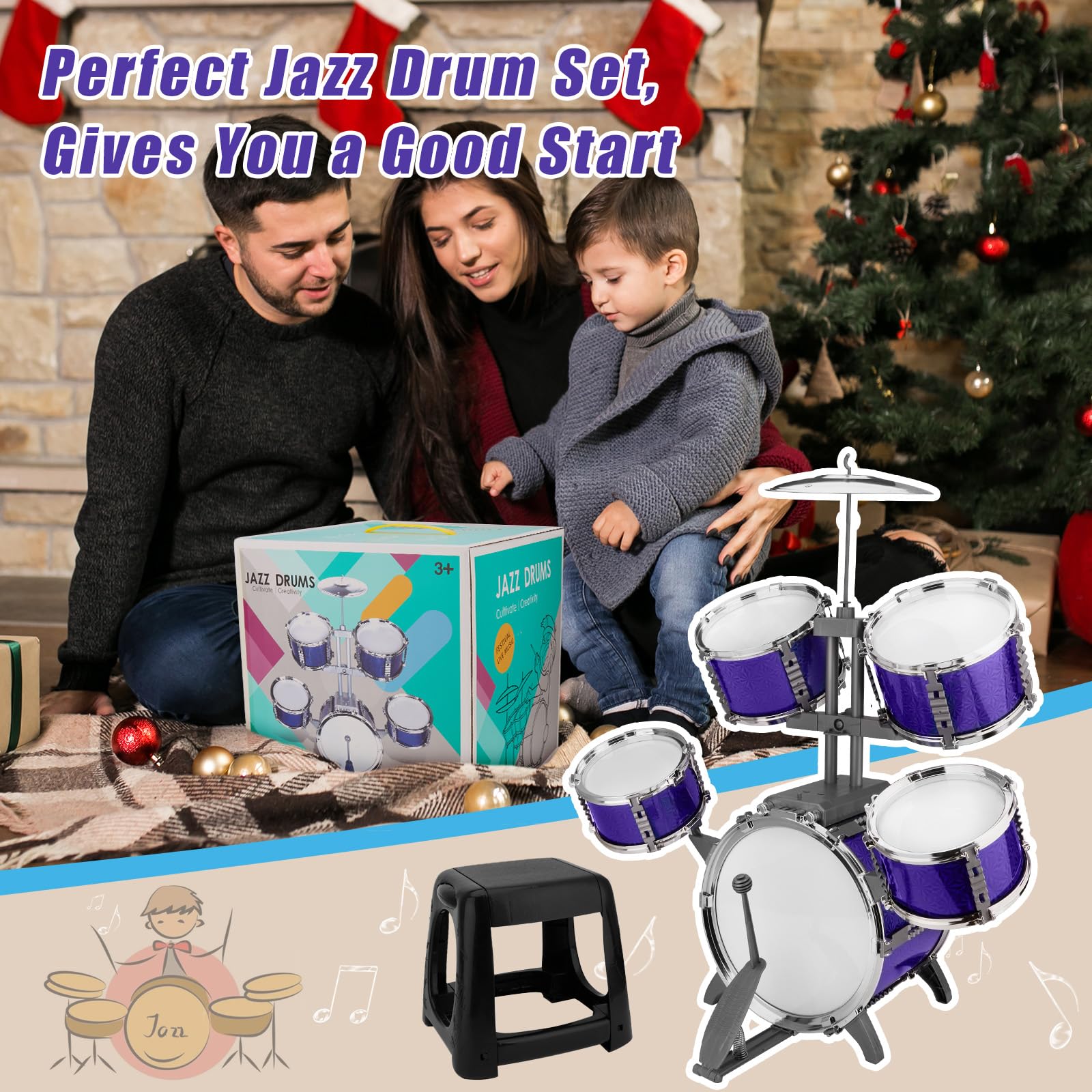CHADRIGIVS kids drum kit hands-foot coordination practice