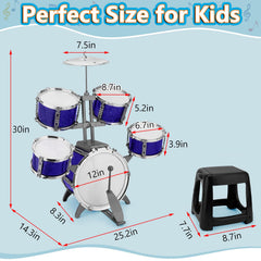 CHADRIGIVS Kids drum set pedal enables realistic drumming actions for young players.