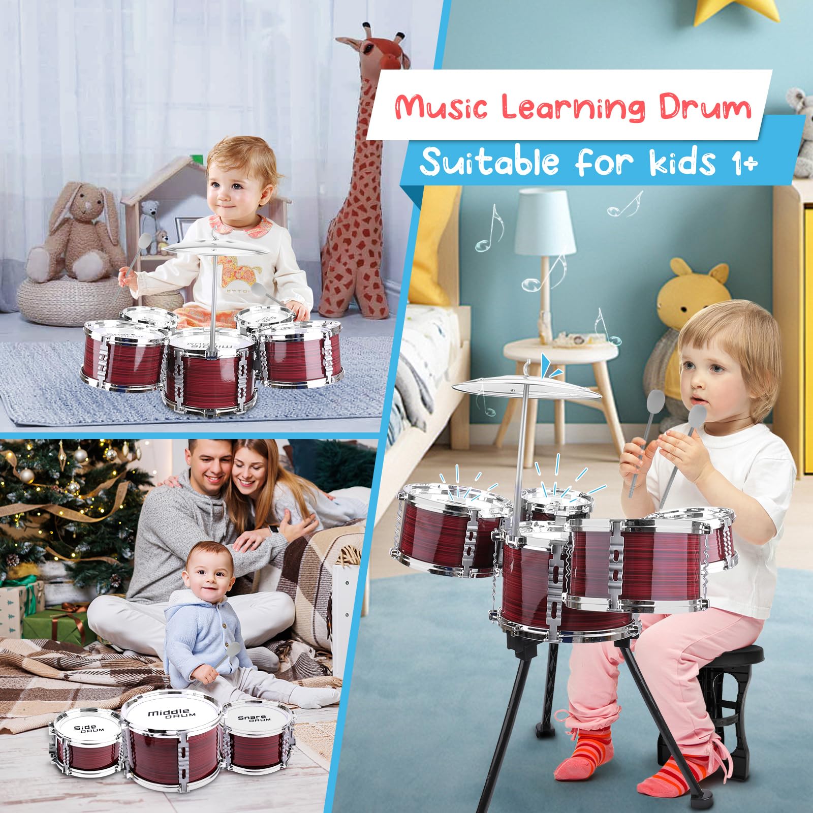 CHADRIGIVS kid drum stool offers stable seating during practice