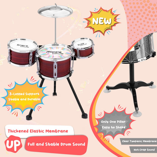 CHADRIGIVS three-legged stable drum set offers secure play for toddlers.