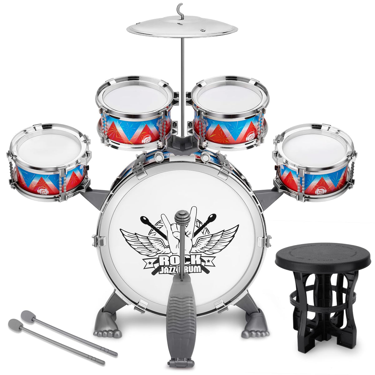 CHADRIGIVS toddler drum base drum supports early rhythm learning.