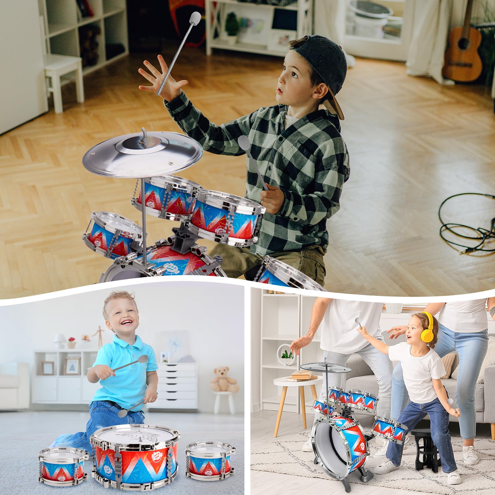 CHADRIGIVS toddler drum set snare drum 4 for rhythm practice