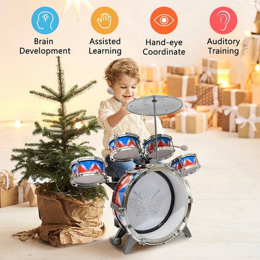 CHADRIGIVS toddler drum set snare drum boosts coordination during play.