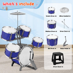 CHADRIGIVS Drum Set cymbal detail adds authentic rhythm element for budding musicians.