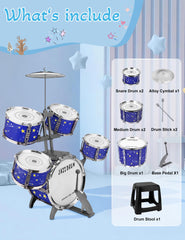 CHADRIGIVS Upgraded Kids Drum Set four-legged-stool offers stable seating