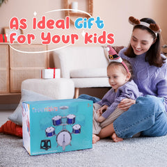 CHADRIGIVS Upgraded Kids Drum Set pedal featured enables realistic bass action.
