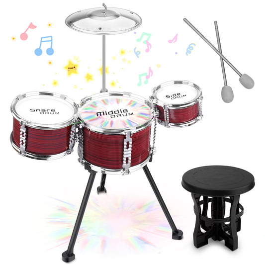 CHADRIGIVS upgraded toddler drum set with lights invites joyful musical play.