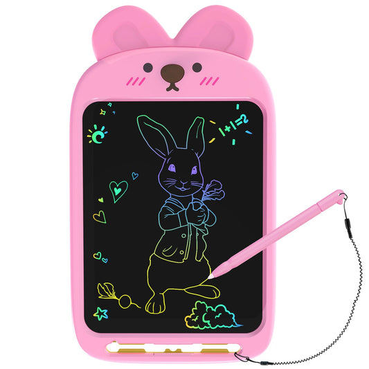 CHAFEGY 10-Inch LCD Writing Tablet Rabbit, mess-free drawing for kids.