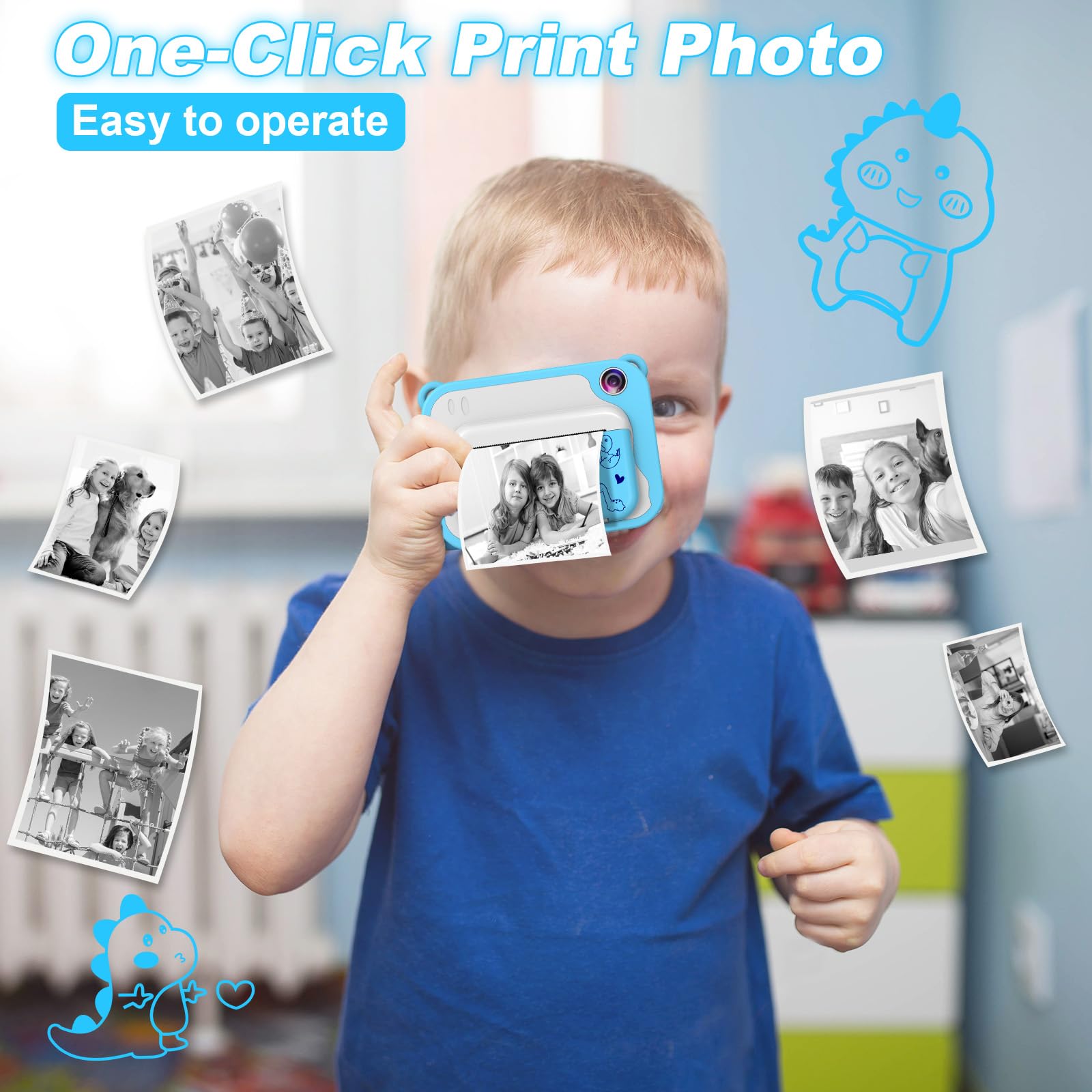 CHAKEYAKE Kids Camera 1080p video for clear memories.