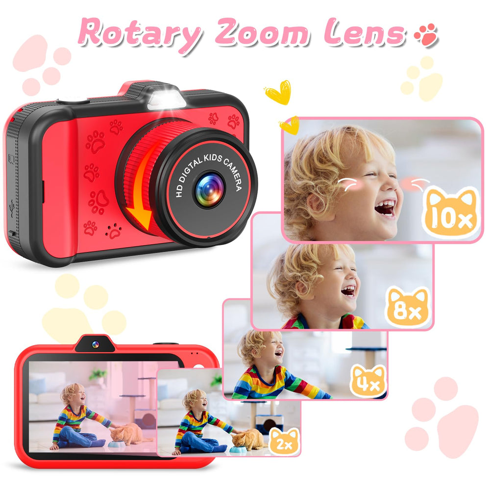 CHAKEYAKE Kids Camera with 20 photo frames to customize memories