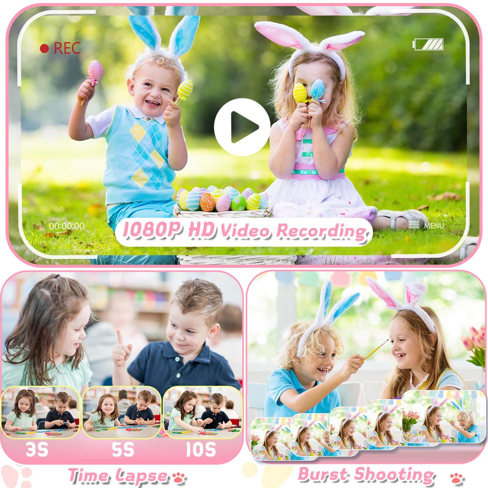CHAKEYAKE Kids Camera with 8 mirror effects sparks creative shooting