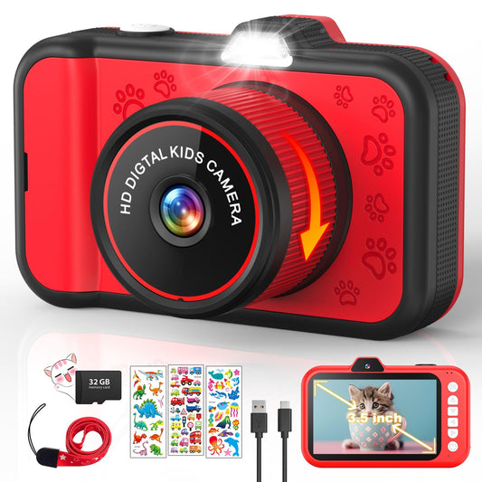 CHAKEYAKE Kids Camera with rotary zoom lens for close-up play exploration