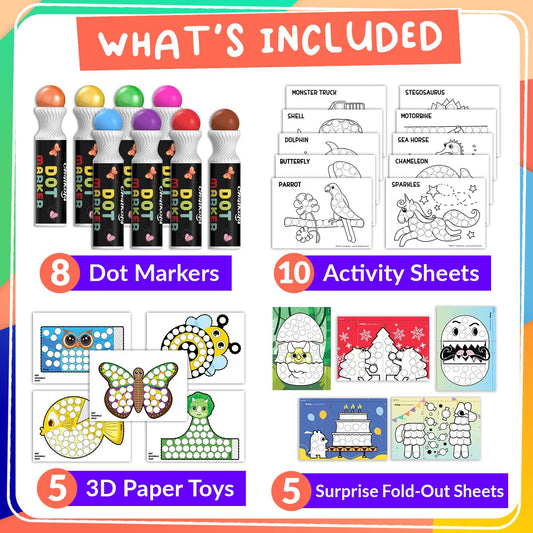 Chalkola 20-page coloring activity book kit for extended art learning.