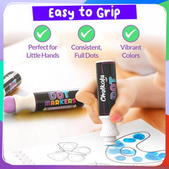 Chalkola bingo dabbers offer precise dots and quick-drying ink.