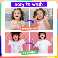 Chalkola large-grip toddler markers help little hands during crafts.