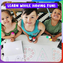 Chalkola 6 colors on paper during classroom activity.