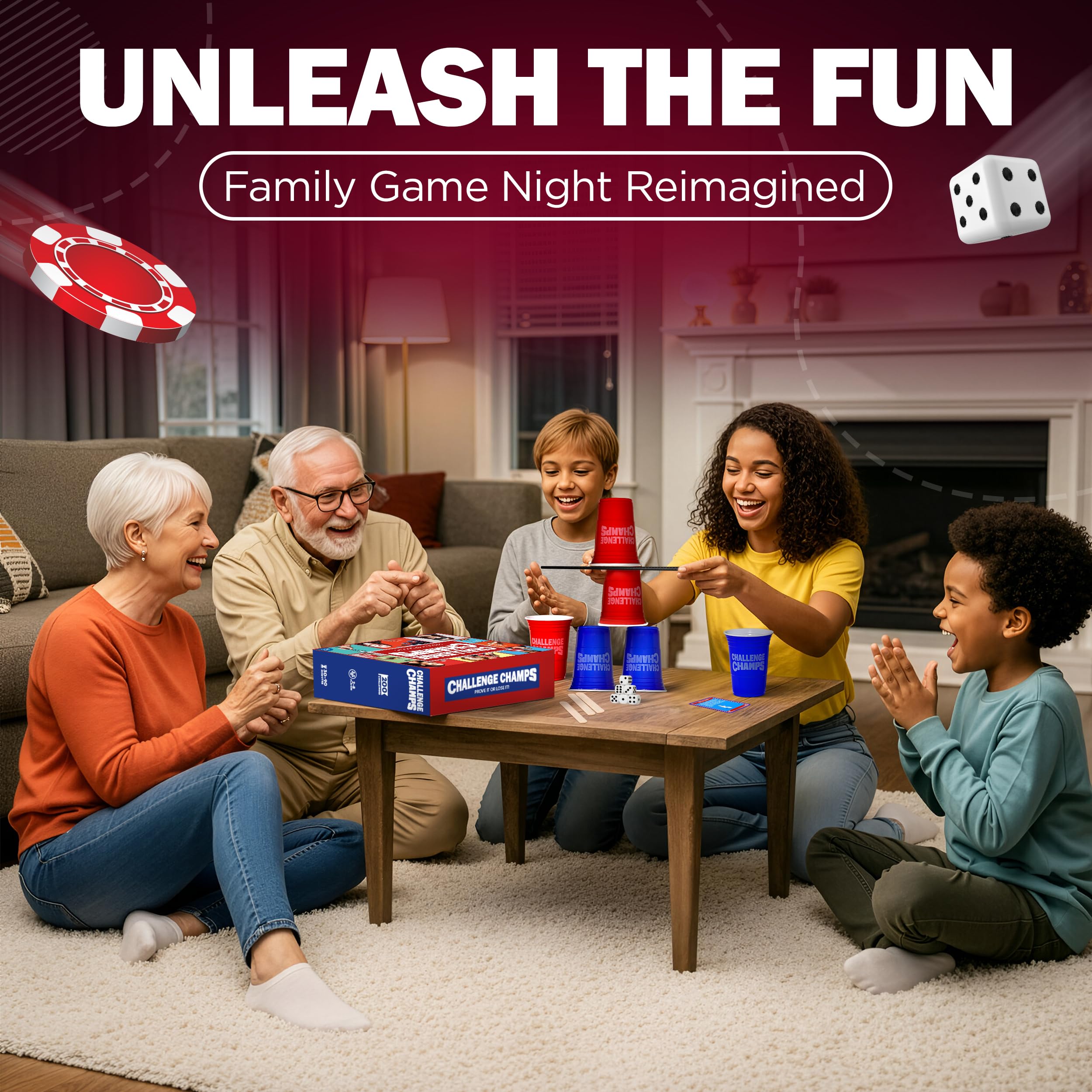 Challenge Champs balance-games showcase steadiness for family and friends.