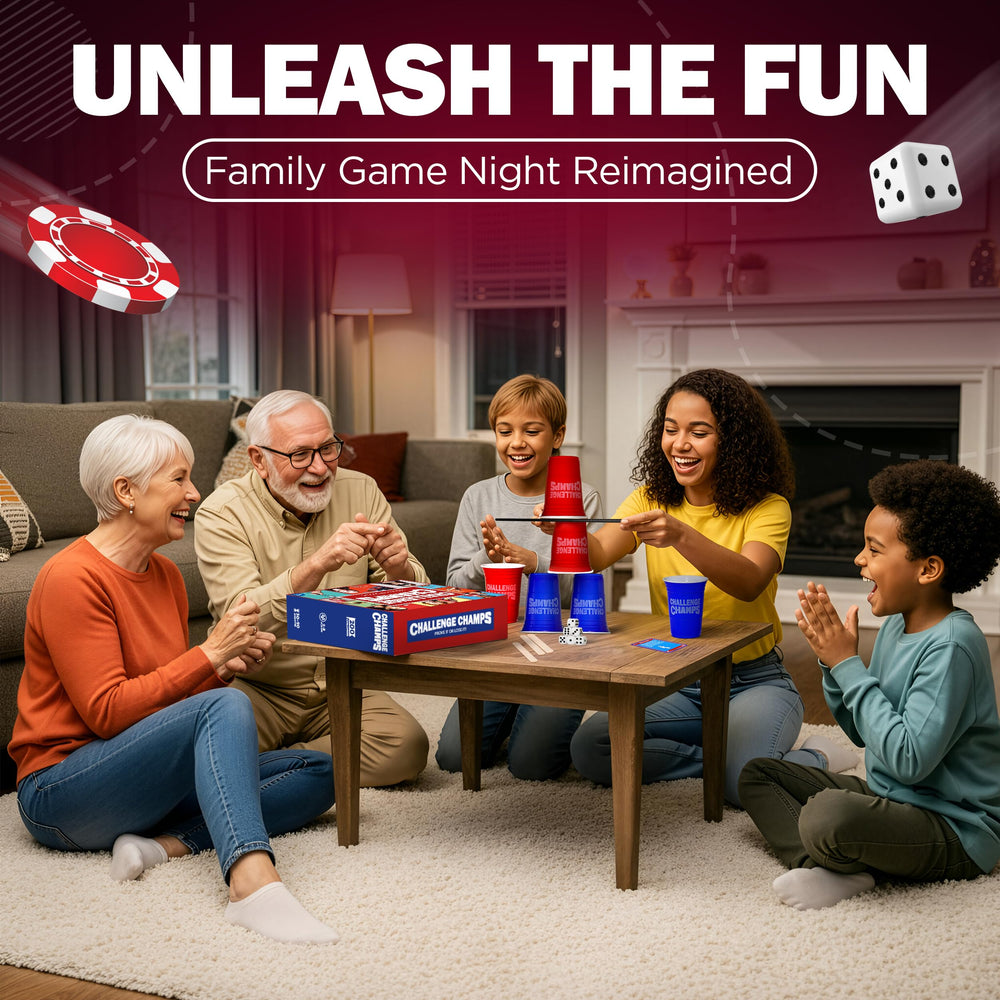 Challenge Champs balance-games showcase steadiness for family and friends.