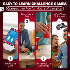 Challenge Champs trick-shots highlight precision and playful bragging rights.
