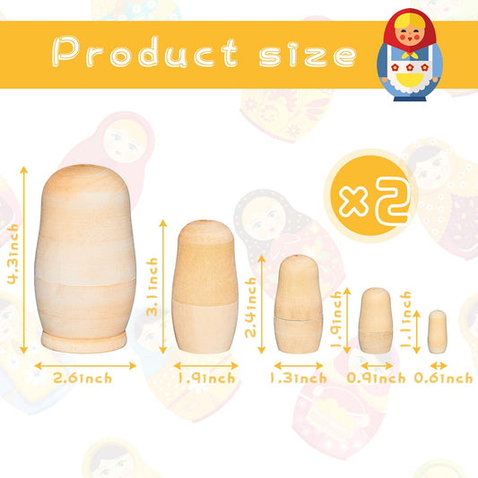 Chalyna wooden matryoshka DIY kit provides a tactile canvas for imagination.