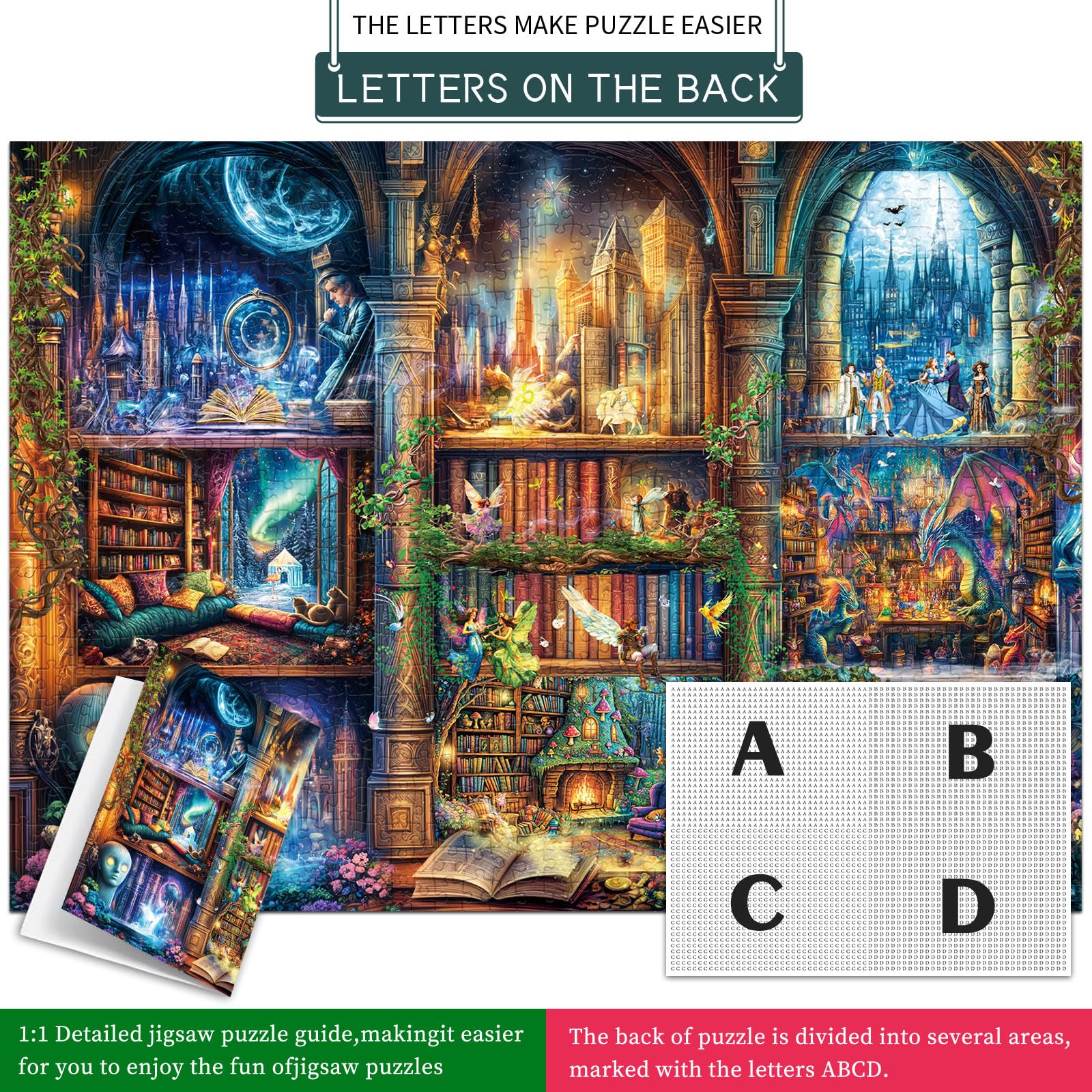 Chalzidar Enchanted Library puzzle dragon family adds whimsy