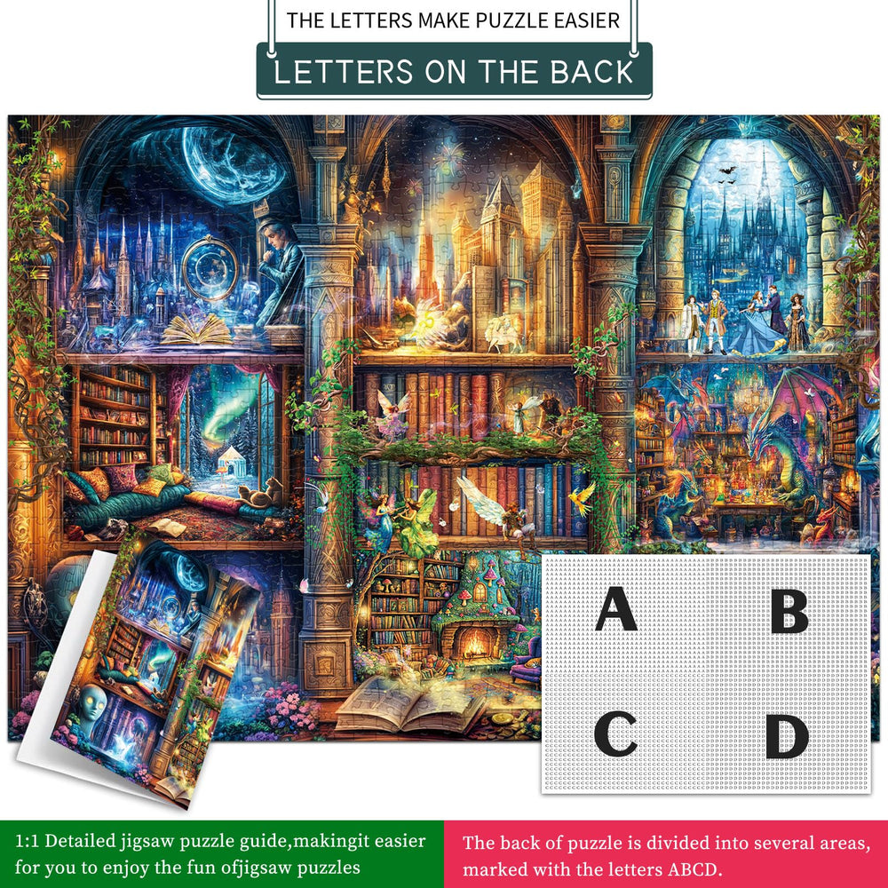 Chalzidar Enchanted Library puzzle dragon family adds whimsy