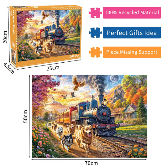 Chalzidar Happy Train puzzle back letters view highlights quadrant guides for easier grouping.