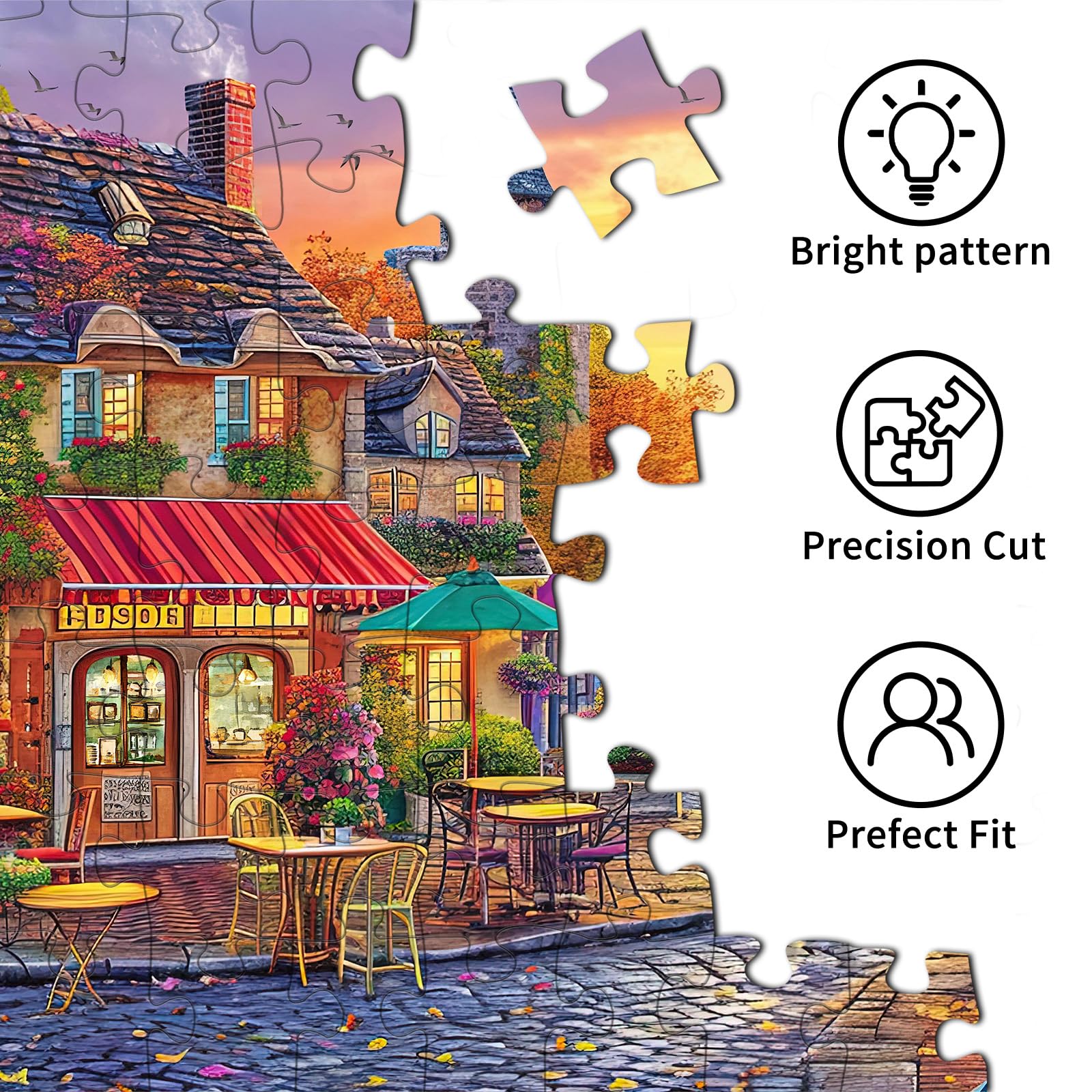 Chalzidar no-dust puzzle pieces for cleaner handling