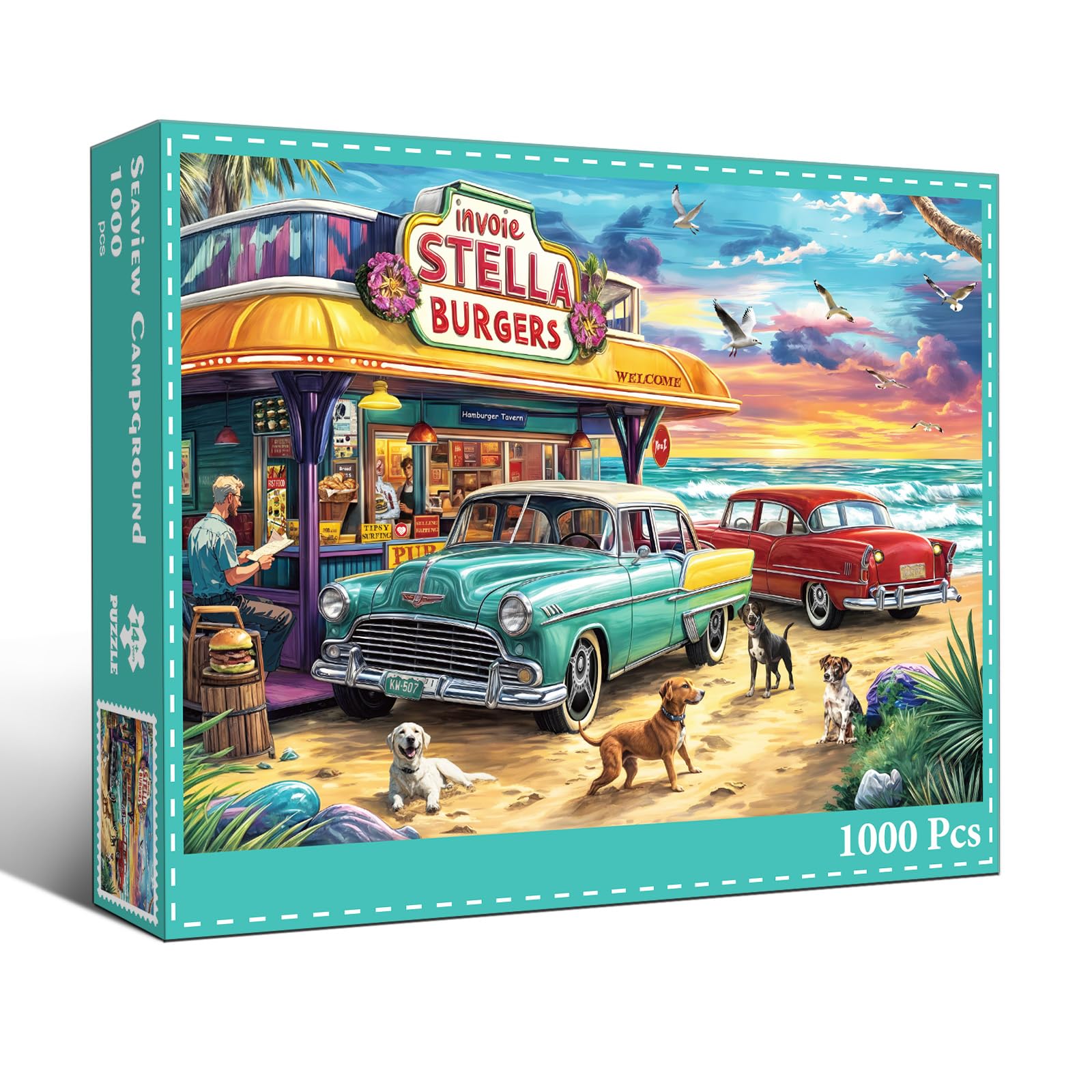 Chalzidar Seaview Campground poster included, helps quick puzzle planning and reference.