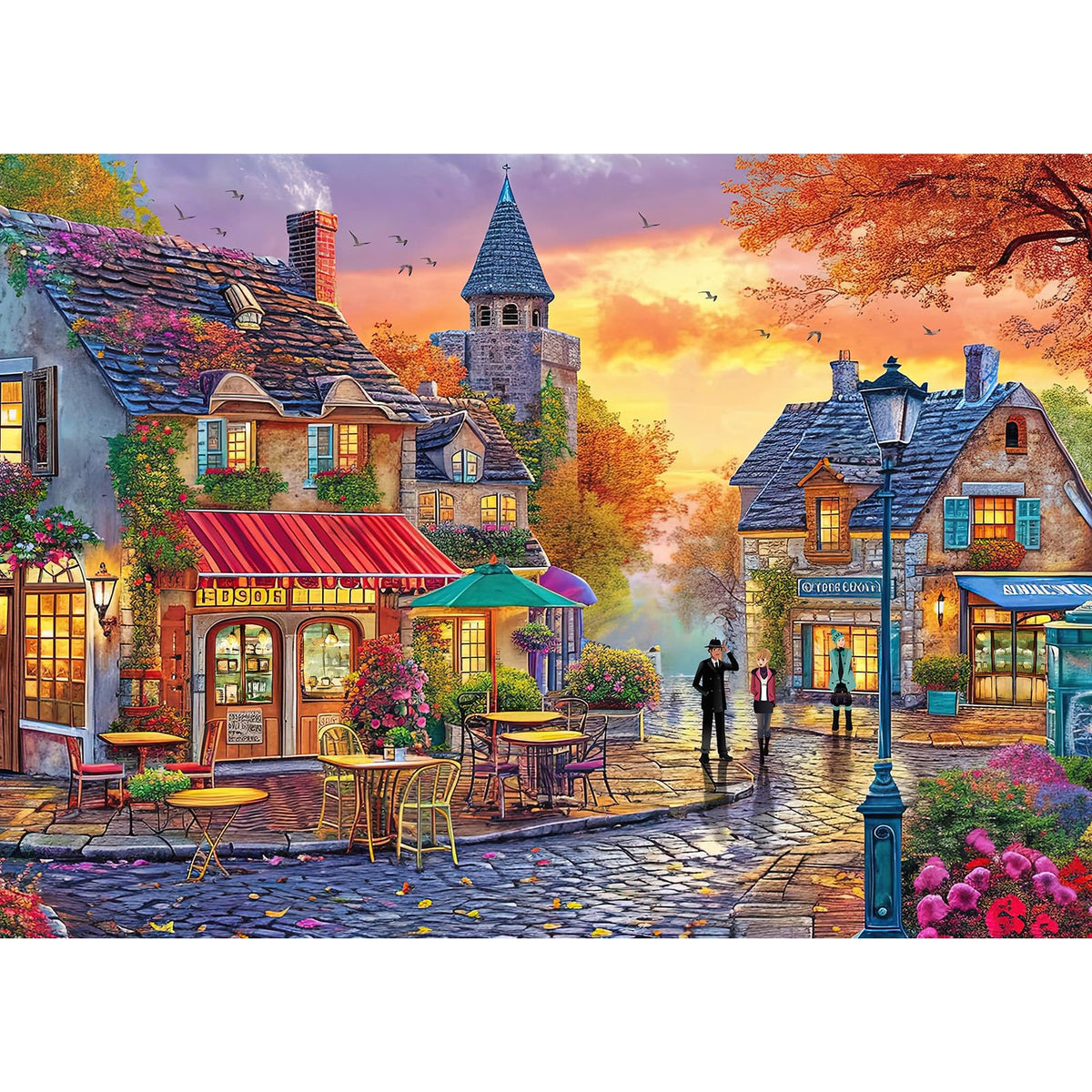Chalzidar Streets of Autumn front view puzzle for immersive solving