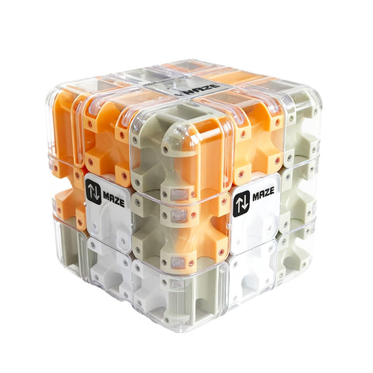 Chambrix large labyrinth 3D puzzle yellow front view enhances focus and spatial awareness.