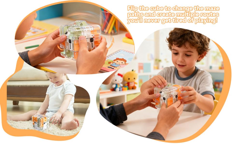 Chambrix travel-friendly 3D maze yellow packaging highlights compact on-the-go entertainment.