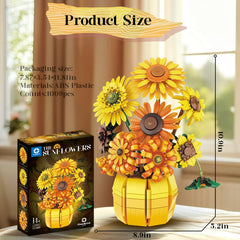 Chanbrick Sunflower Building Set 1009 pieces with an easy assembly guide.