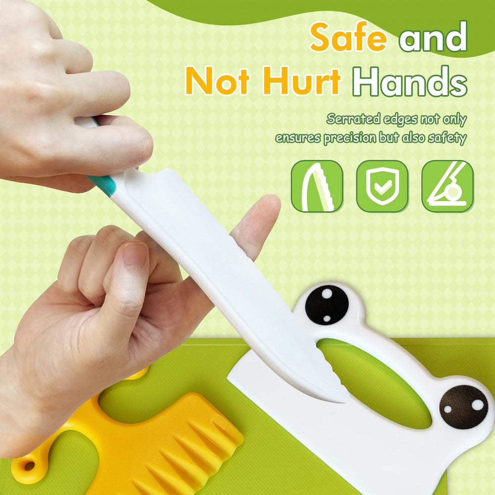 Chanking kids knife set cutting boards for kid-sized prep sessions