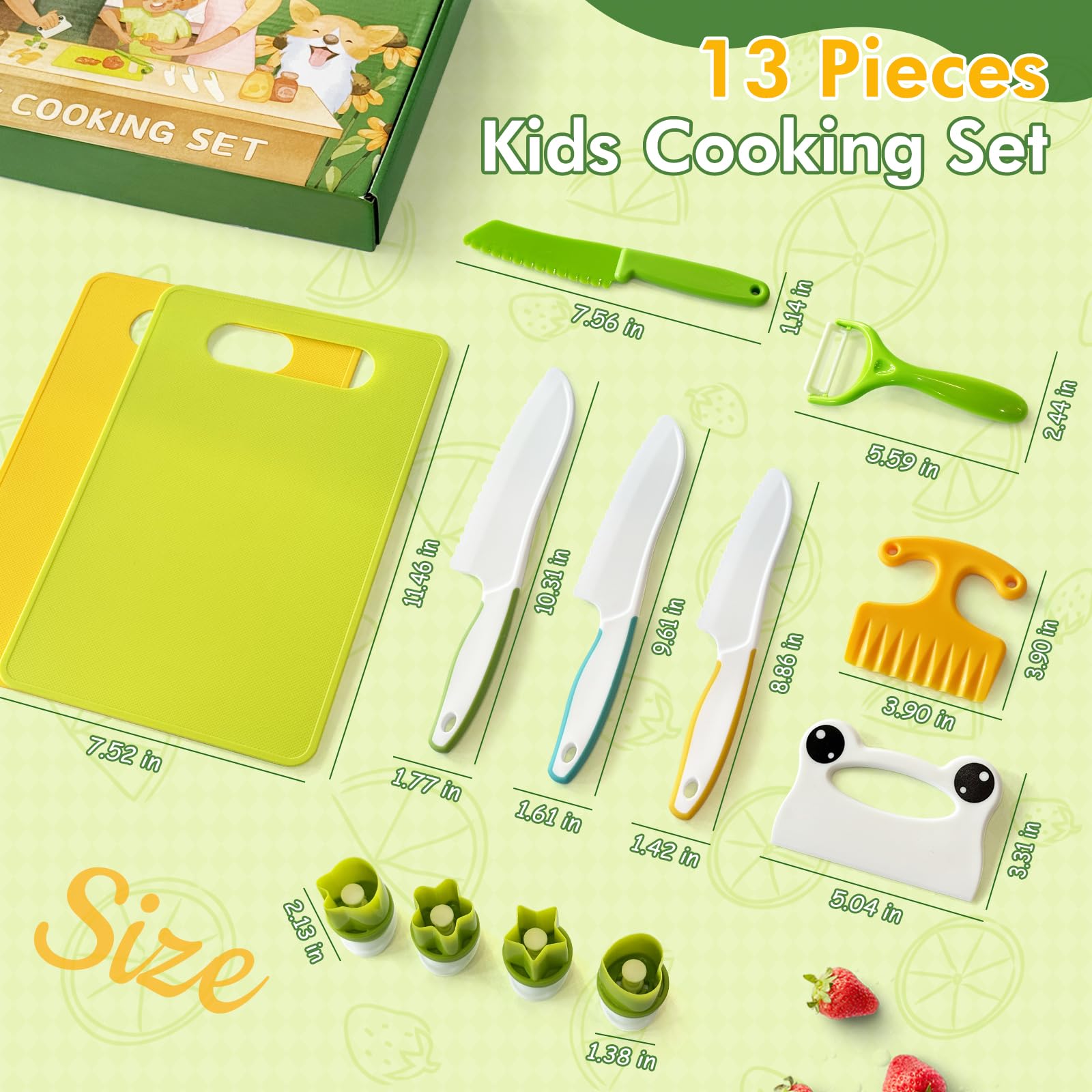 Chanking kids knife set plastic serrated knives for safe practice