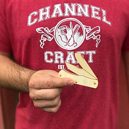 Channel Craft JJ's Pocket Knife parts laid out for beginner assembly.