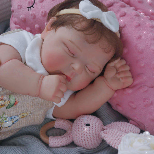 CHAREX reborn baby doll face detail close-up with hand-painted features