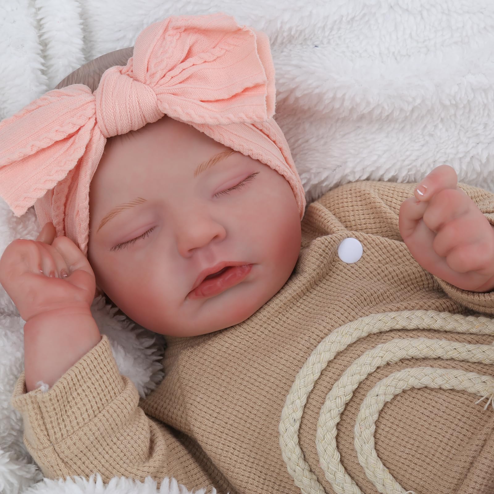 CHAREX Realistic newborn doll weight and soft cloth body for cuddling