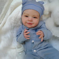 CHAREX Reborn Baby Boy hand-painted hair detail with authentic appearance.