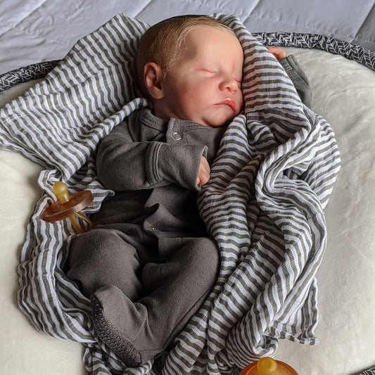 CHAREX Reborn Levi skin texture shows veins and blush for authentic baby realism.