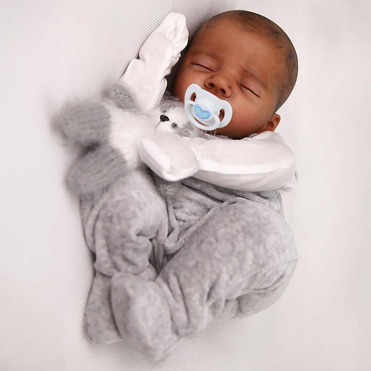 CHAREX Realistic Reborn Baby Doll 18in sleeping face for cozy cuddles.