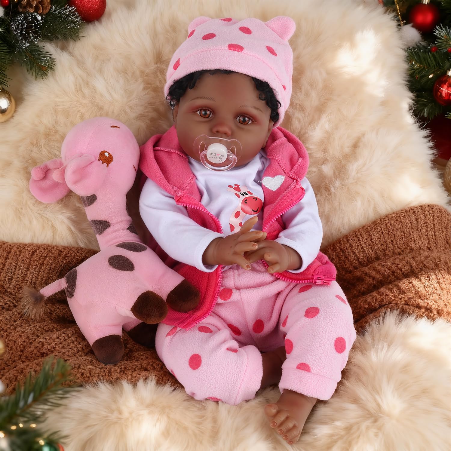 CHAREX Reborn Doll 22in headshot showing lifelike features for imaginative play.