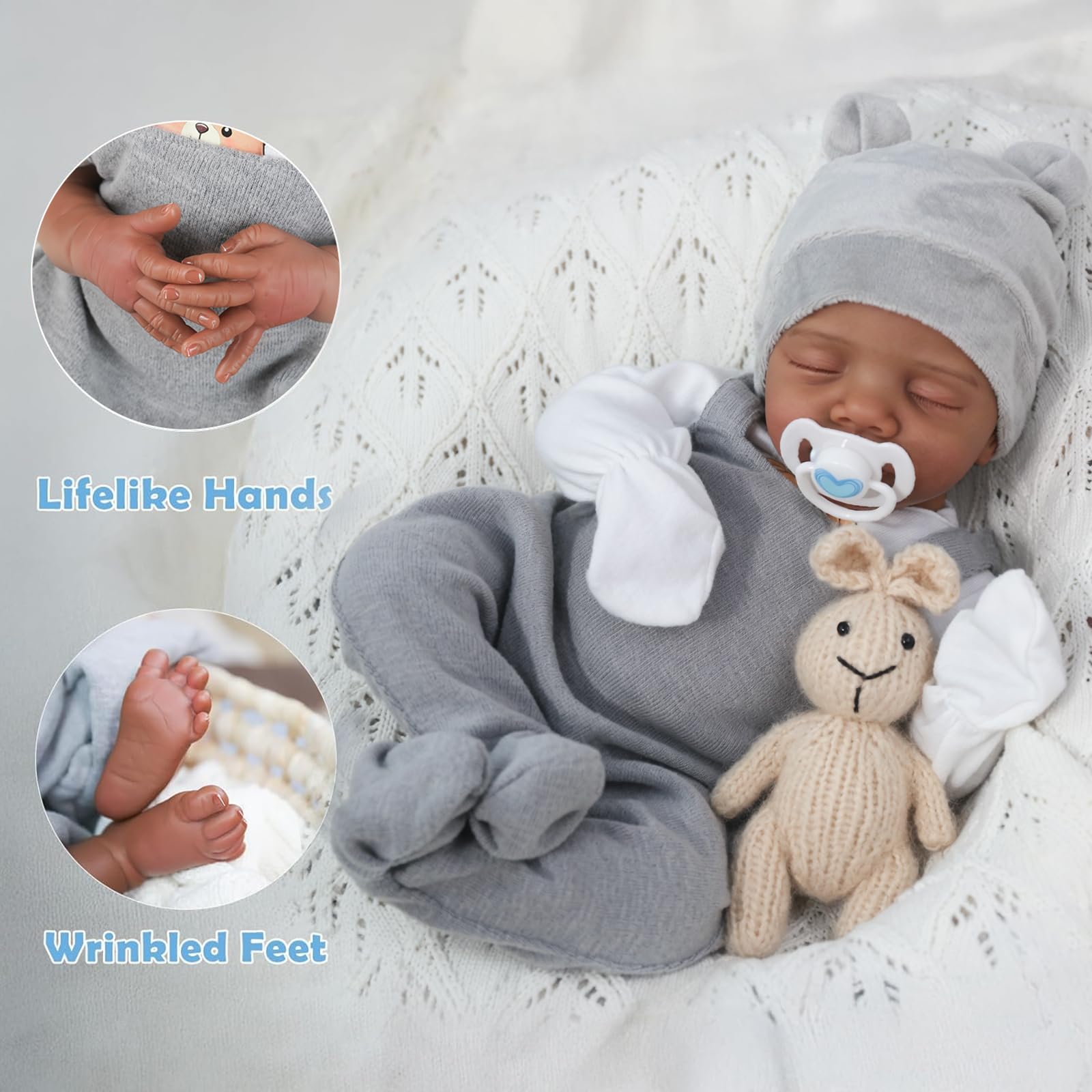 CHAREX Reborn doll included accessories and birth certificate for gifting.